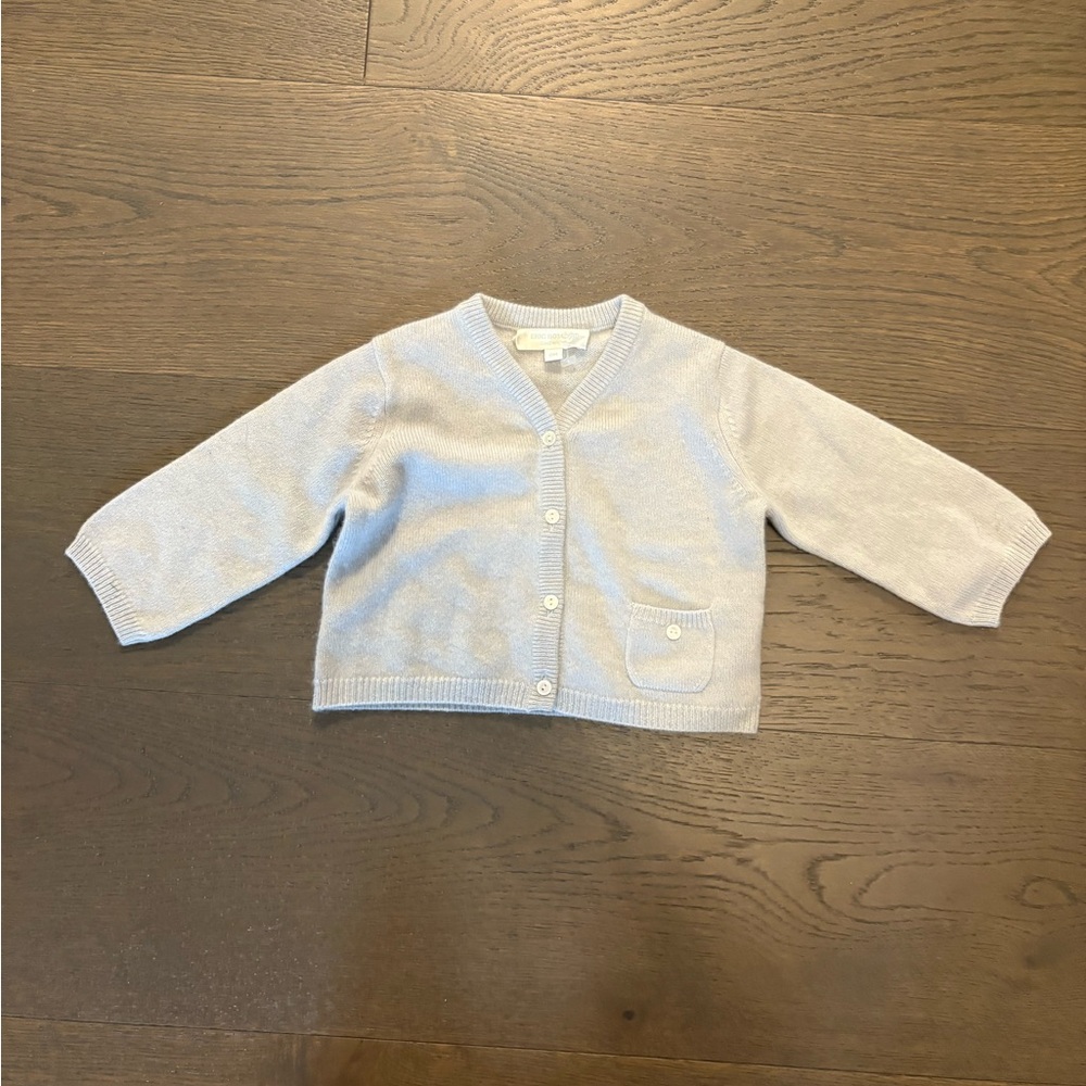 Eric Bompard baby gray cashmere cardigan NWT 6M ret $235